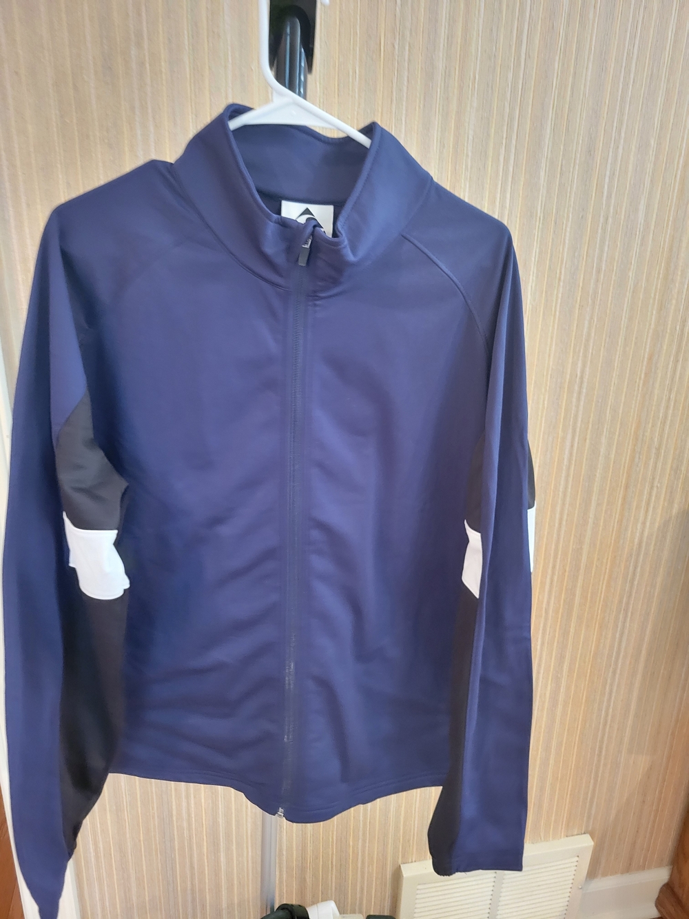 Augusta Sportswear Navy Performance Full-Zip Jacket with White Accents NWT 2XL